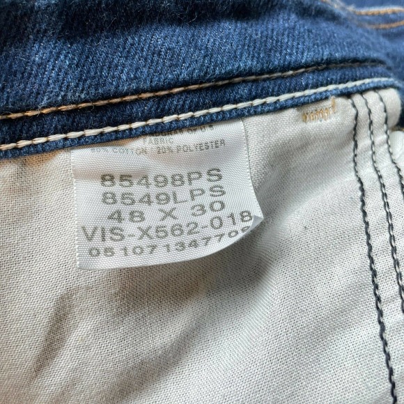 Vintage Wrangler 85498PS Western Cowboy Leisure Blue Jeans Men's Size 48x30 - Picture 4 of 4